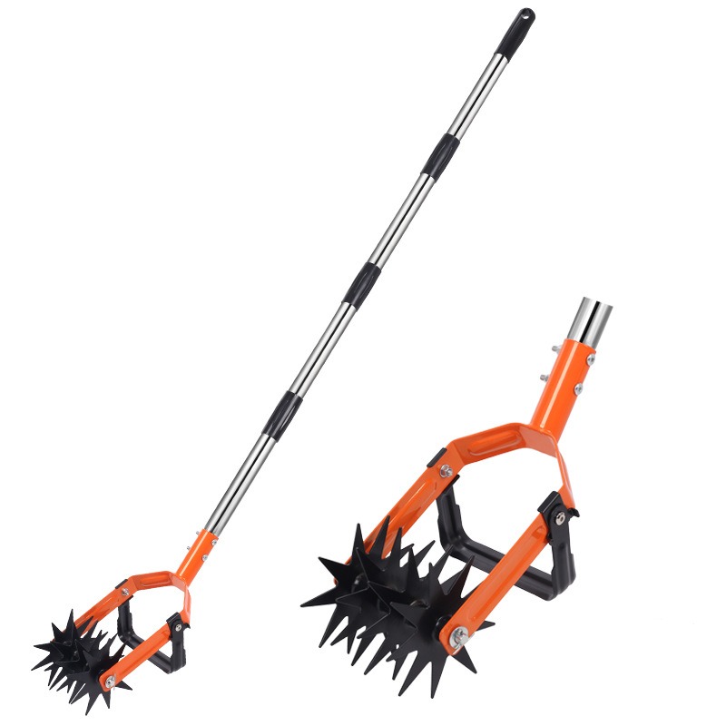 Soil Tilling Cultivator - أداة يدوية دوارة مزدوجة الوظائف للحرث،