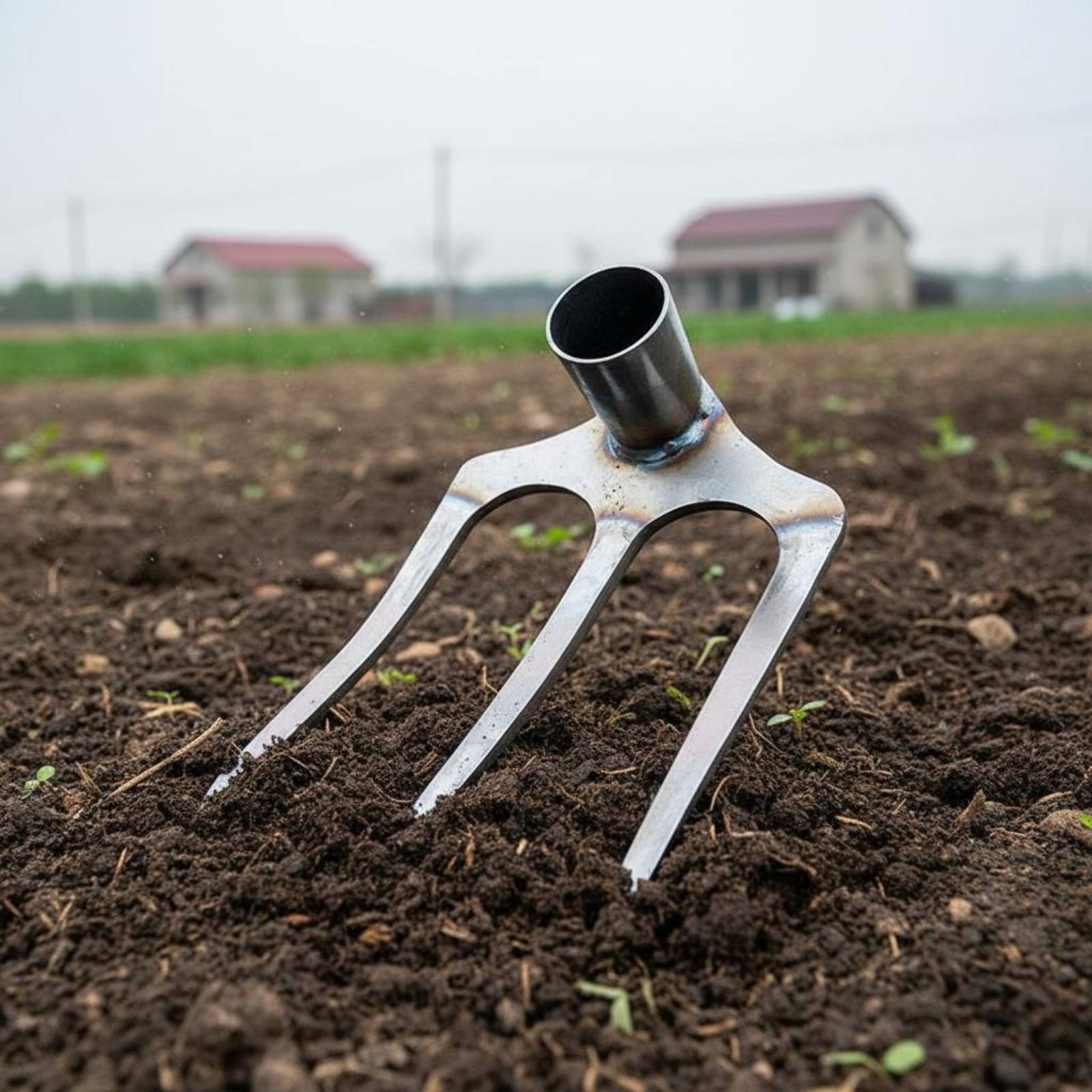 Soil Tilling Cultivator - مجرفة زراعية يدوية من الفولاذ برؤوس