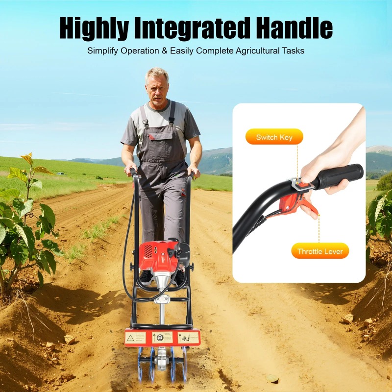 Soil Tilling Cultivator - محراث، آلة حرث الحدائق بمحرك ثنائي