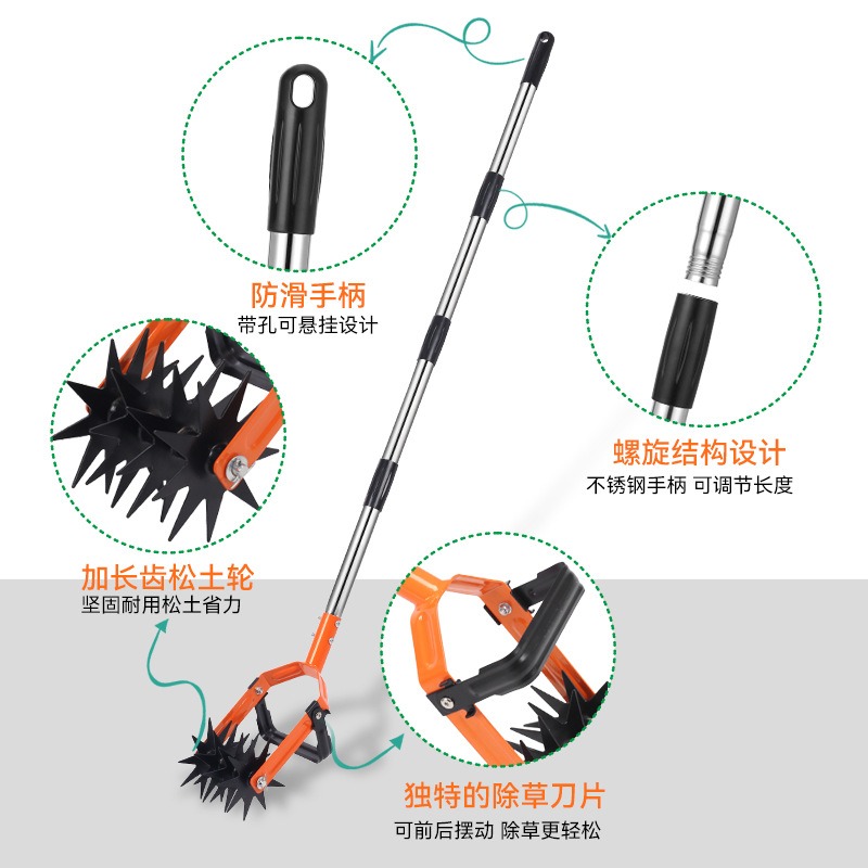 أداة يدوية دوارة مزدوجة الوظائ - مراجعة Soil Tilling Cultivator وسعره