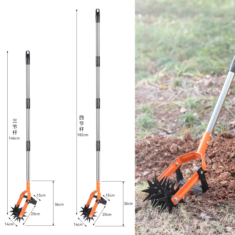 أداة يدوية دوارة مزدوجة الوظائ - مراجعة Soil Tilling Cultivator وسعره