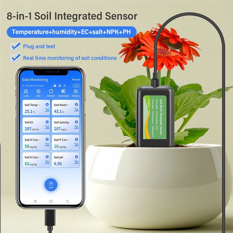 جهاز استشعار التربة AEE6-8 في  - مراجعة Precision Farming Smart Agriculture وسعره