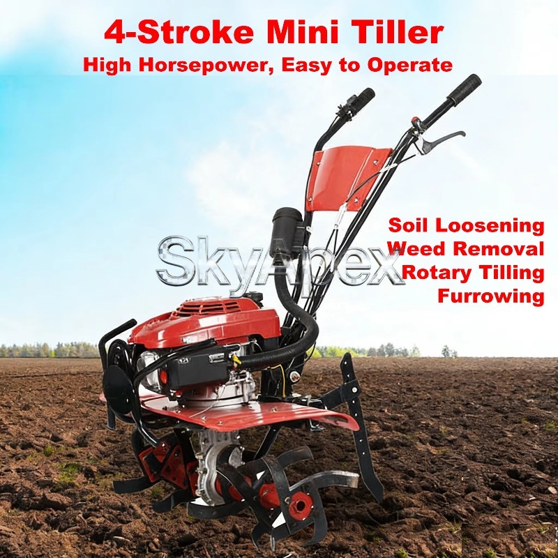 محراث زراعي صغير رباعي الأشواط - مراجعة Soil Tilling Cultivator وسعره