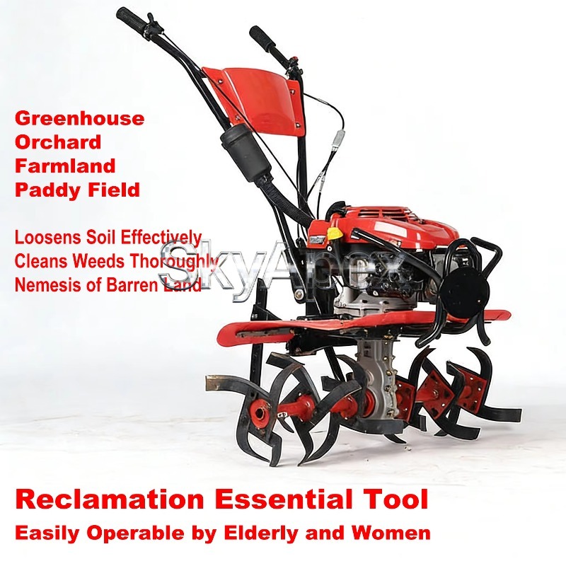 محراث زراعي صغير رباعي الأشواط - مراجعة Soil Tilling Cultivator وسعره