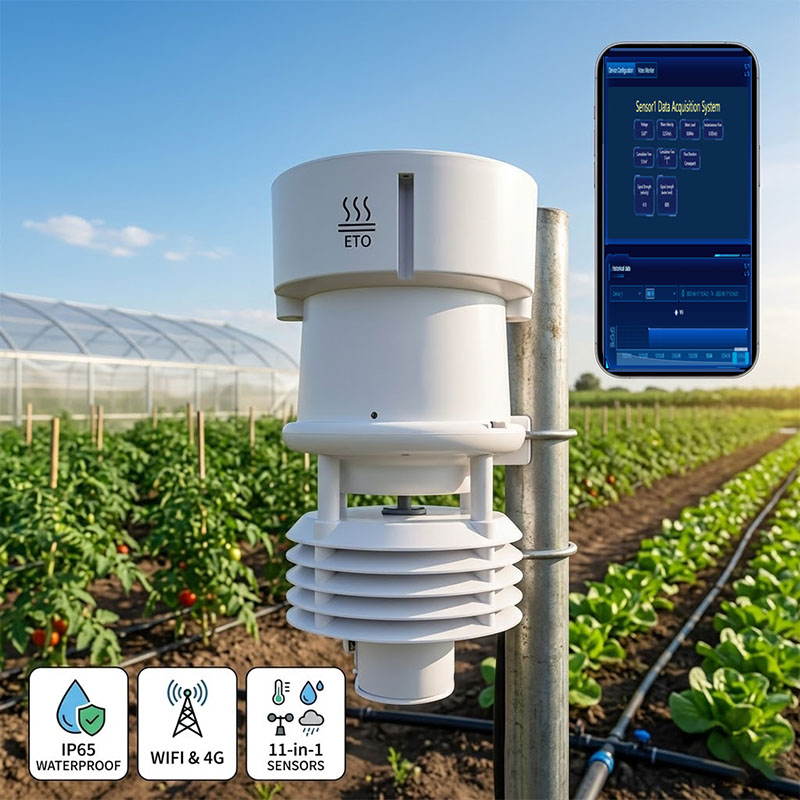 محطة طقس ذكية لاسلكية ET0 مع و - مراجعة Precision Farming Smart Agriculture وسعره