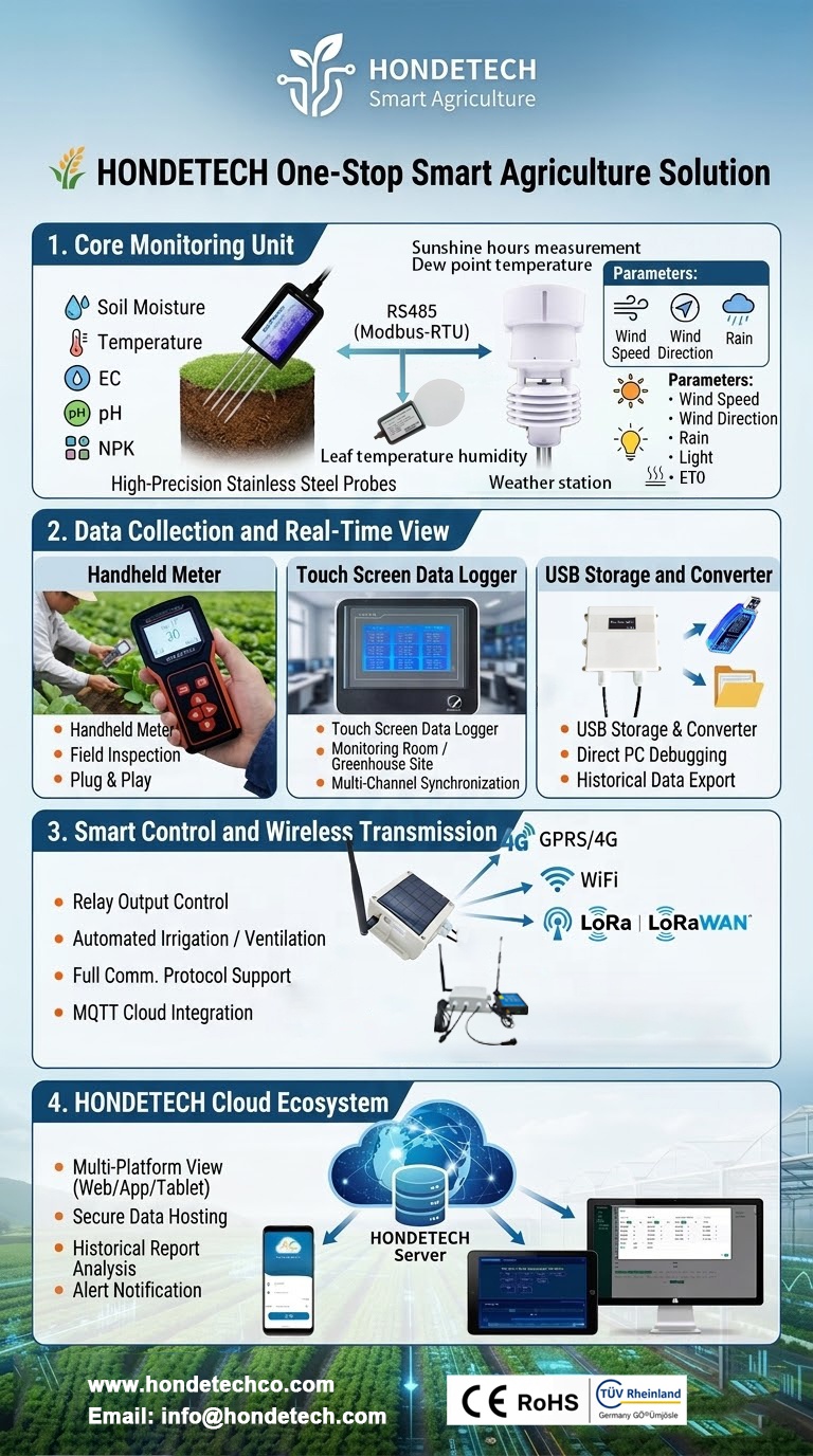 محطة طقس ذكية لاسلكية ET0 مع و - مراجعة Precision Farming Smart Agriculture وسعره