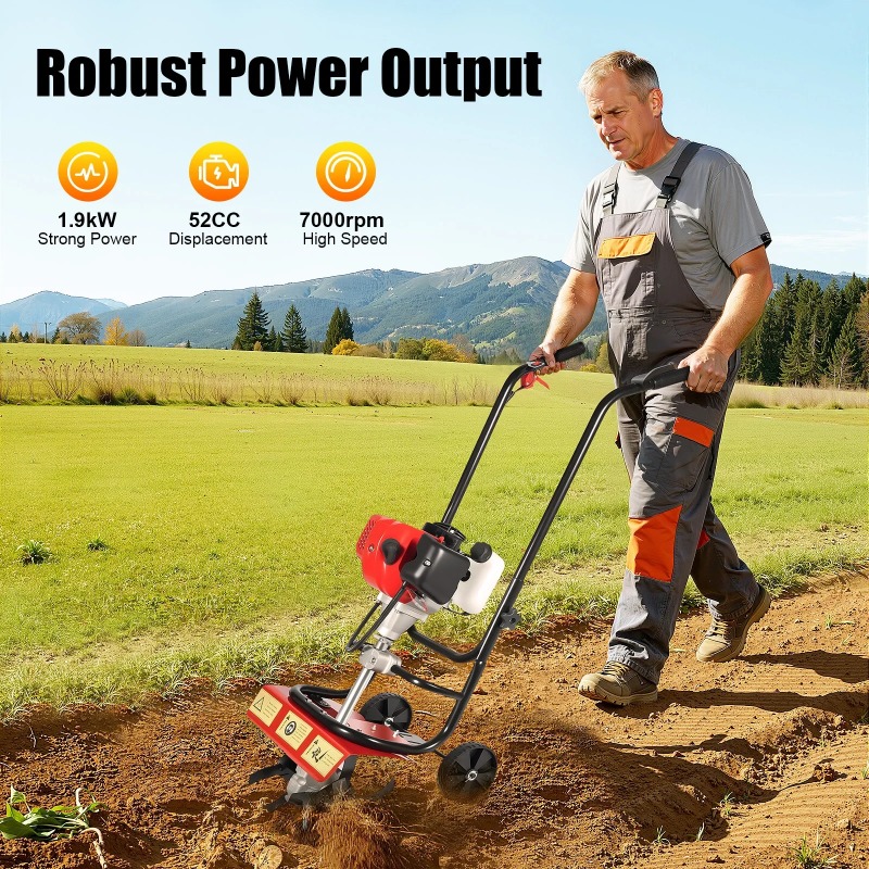 محراث، آلة حرث الحدائق بمحرك ث - مراجعة Soil Tilling Cultivator وسعره
