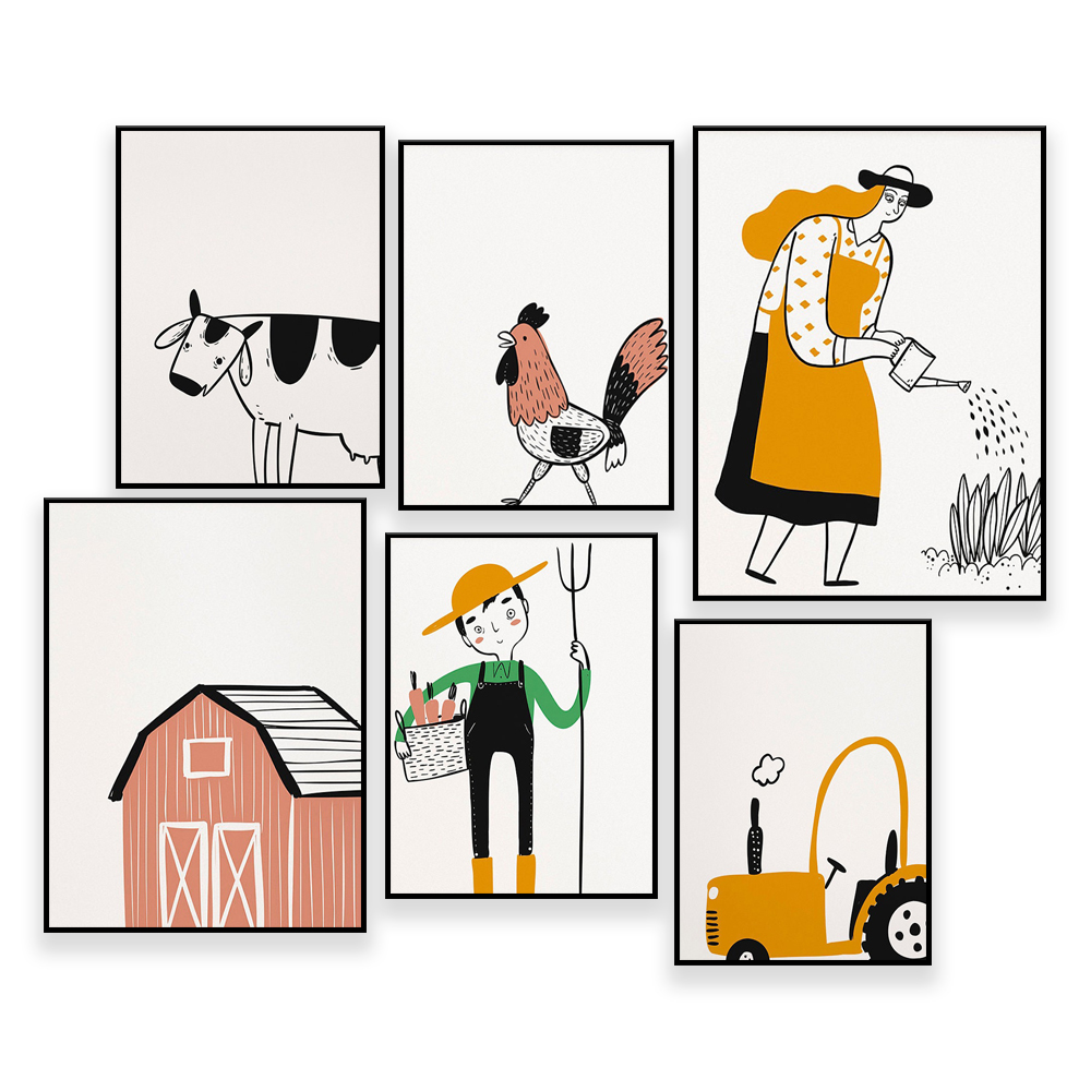 جدار معرض الزراعة - 4-H، تعليم - مراجعة Agriculture Farming Cartoon وسعره